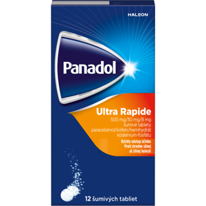 PANADOL Ultra Rapide šumivé tablety, stredne silná až silná bolesť 12 šumivých tabliet PANADOL Ultra Rapide šumivé tablety, stredne silná až silná bolesť 12 šumivých tabliet