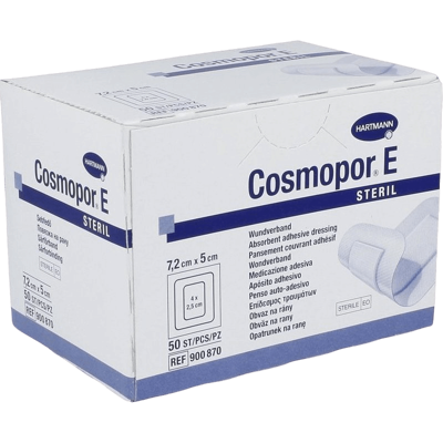 HARTMANN COSMOPOR E STERIL obväz na rany sterilný (7,2x5cm) 1x50 ks HARTMANN COSMOPOR E STERIL obväz na rany sterilný (7,2x5cm) 1x50 ks