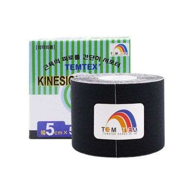 TEMTEX kinesio tape Classic, čierna tejpovacia páska 5cm x 5m TEMTEX kinesio tape Classic, čierna tejpovacia páska 5cm x 5m