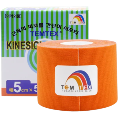 TEMTEX Kinesio tape Classic, oranžová tejpovacia páska 5 m TEMTEX Kinesio tape Classic, oranžová tejpovacia páska 5 m