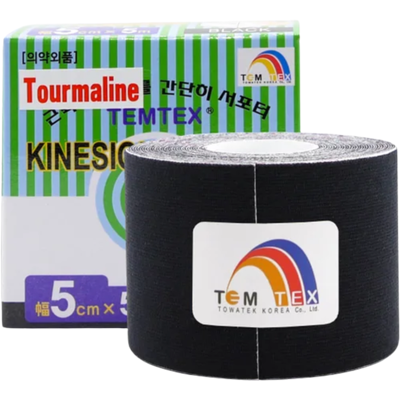 TEMTEX kinesio tape Tourmaline, čierna tejpovacia páska 5cm x 5m TEMTEX kinesio tape Tourmaline, čierna tejpovacia páska 5cm x 5m