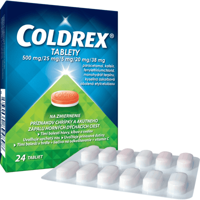COLDREX pri chrípke a nachladnutí 24 tabliet COLDREX pri chrípke a nachladnutí 24 tabliet
