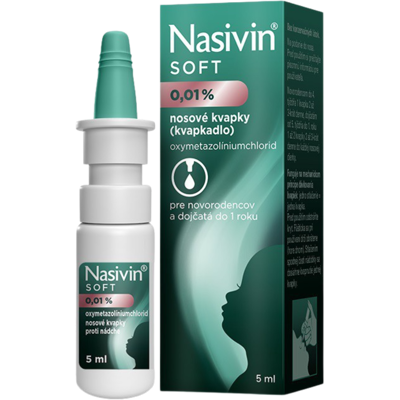 NASIVIN SOFT nosové kvapky 0,01 % 5 ml NASIVIN SOFT nosové kvapky 0,01 % 5 ml