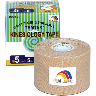 TEMTEX Kinesology tape Tejpovacia páska béžová 5cm x 5m 5 m TEMTEX Kinesology tape Tejpovacia páska béžová 5cm x 5m 5 m