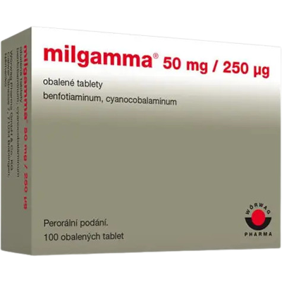 MILGAMMA 50 mg/250 µg 100 tabliet MILGAMMA 50 mg/250 µg 100 tabliet