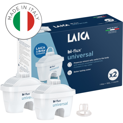 LAICA Bi-Flux Universal Slim filter na vodu F2L, biely 2ks LAICA Bi-Flux Universal Slim filter na vodu F2L, biely 2ks