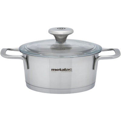 METALAC Santino, Nerezový hrniec so sklenenou pokrievkou 20 cm 2.6 l METALAC Santino, Nerezový hrniec so sklenenou pokrievkou 20 cm 2.6 l