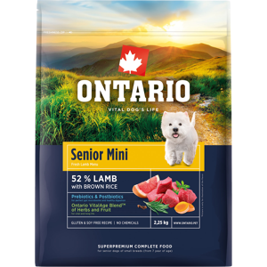 ONTARIO Krmivo Senior Mini Lamb & Brown Rice 2.25 kg ONTARIO Krmivo Senior Mini Lamb & Brown Rice 2.25 kg