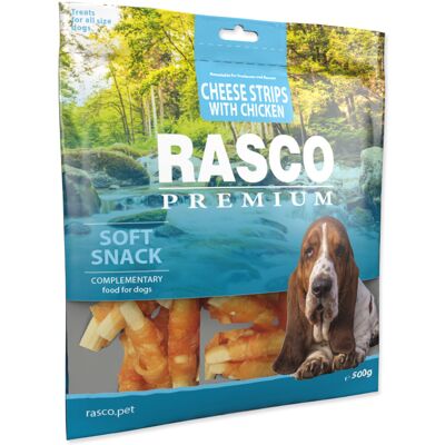 RASCO Pochúťka Premium kuracie obalené syrové, pásiky 500 g RASCO Pochúťka Premium kuracie obalené syrové, pásiky 500 g