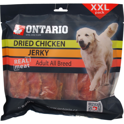 ONTARIO Pochúťka sušené kuracie plátky 500 g ONTARIO Pochúťka sušené kuracie plátky 500 g