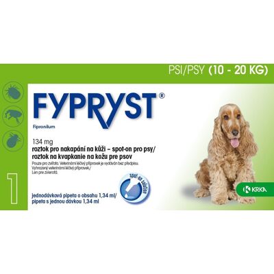 FYPRYST Psy 10-20 kg Roztok na kvapkanie na kožu pre psov 1 ks FYPRYST Psy 10-20 kg Roztok na kvapkanie na kožu pre psov 1 ks