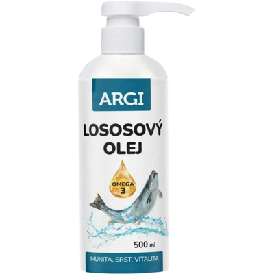 ARGI Lososový olej pre psov a mačky 500 ml ARGI Lososový olej pre psov a mačky 500 ml