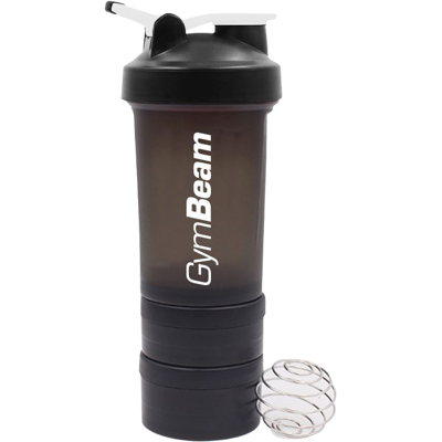 GYMBEAM Viacdielny šejker Blend Bottle Black White 600 ml GYMBEAM Viacdielny šejker Blend Bottle Black White 600 ml