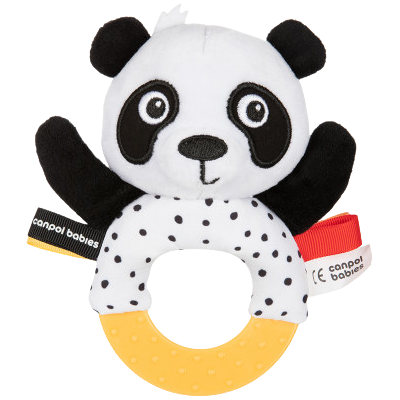 CANPOL BABIES BabiesBoo Senzorická hračka Panda s kúskadlom a chrastiacim zvukom CANPOL BABIES BabiesBoo Senzorická hračka Panda s kúskadlom a chrastiacim zvukom