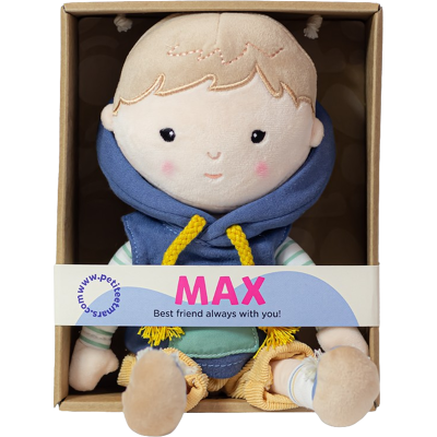 PETITE&MARS Bábika plyšová Max 0m+, 35 cm PETITE&MARS Bábika plyšová Max 0m+, 35 cm