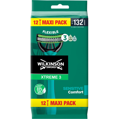 WILKINSON SWORD Sword Xtreme3 Sensitive Comfort Maxi Pack 12 ks WILKINSON SWORD Sword Xtreme3 Sensitive Comfort Maxi Pack 12 ks