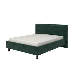 FI Manželská posteľ 160x200cm corey - tm. zelená/čierne nohy