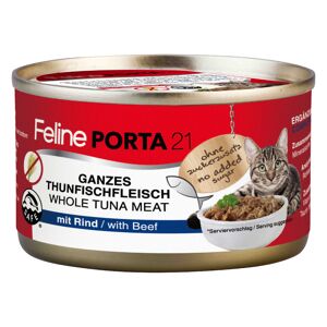 Porta 21 Feline Porta 21, 6 x 90 g - Tuniak a hovädzie mäso