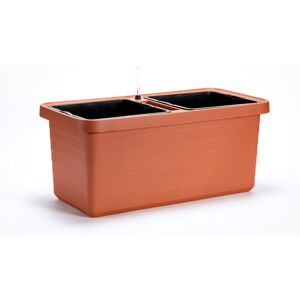 Plastia Samozavlažovací veľkoobjemový truhlík Berberis DUO terakota 80 cm Plastia Samozavlažovací veľkoobjemový truhlík Berberis DUO terakota 80 cm