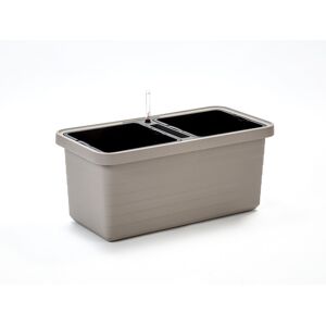Plastia Samozavlažovací veľkoobjemový truhlík Berberis DUO taupe 80 cm Plastia Samozavlažovací veľkoobjemový truhlík Berberis DUO taupe 80 cm