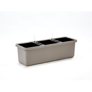 Plastia Samozavlažovací veľkoobjemový truhlík Berberis TRIO taupe 117 cm Plastia Samozavlažovací veľkoobjemový truhlík Berberis TRIO taupe 117 cm