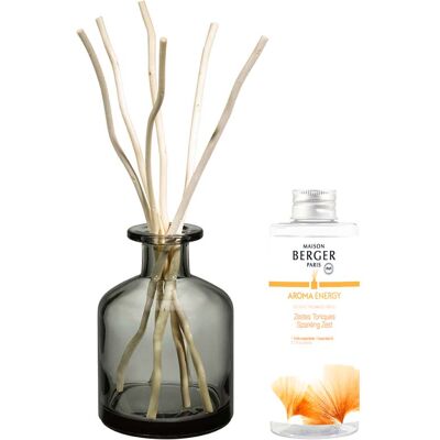 Maison Berger Paris Darčeková sada Aroma Energy difuzér šedý + náplň Sparkling Zest 180 ml Maison Berger Paris Darčeková sada Aroma Energy difuzér šedý + náplň Sparkling Zest 180 ml