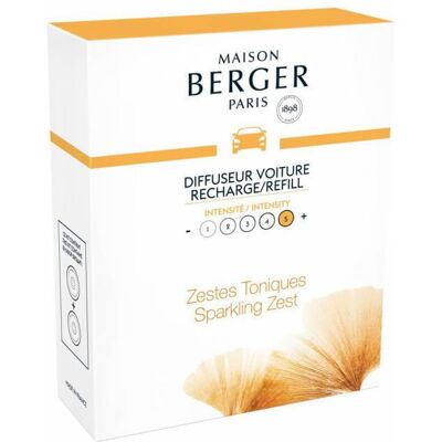 Maison Berger Paris Náhradná náplň do difuzéra do auta Sparkling Zest (Car Diffuser Recharge/Refill) 2 ks Maison Berger Paris Náhradná náplň do difuzéra do auta Sparkling Zest (Car Diffuser Recharge/Refill) 2 ks