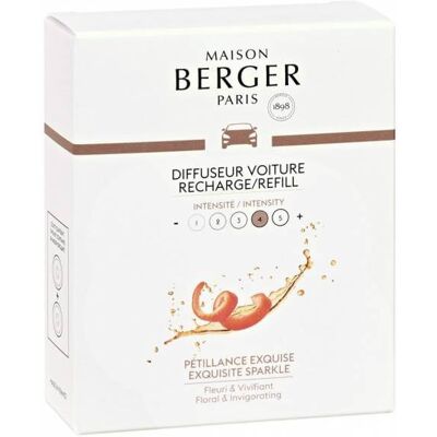 Maison Berger Paris Náhradná náplň do difuzéra do auta Intenzívne ligot Exqusite Sparkle (Car Diffuser Recharge/Refill) 2 ks Maison Berger Paris Náhradná náplň do difuzéra do auta Intenzívne ligot Exqusite Sparkle (Car Diffuser Recharge/Refill) 2 ks