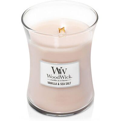 WoodWick Vonná sviečka váza Vanilla & Sea Salt 275 g WoodWick Vonná sviečka váza Vanilla & Sea Salt 275 g