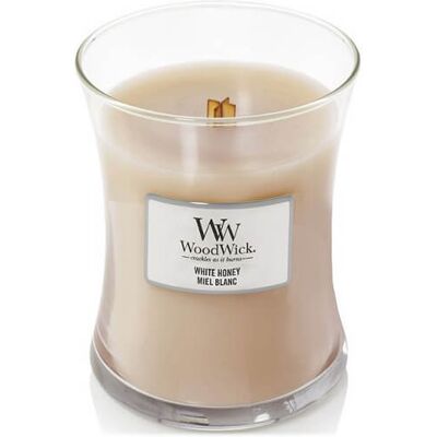 WoodWick Vonná sviečka váza White Honey 275 g WoodWick Vonná sviečka váza White Honey 275 g