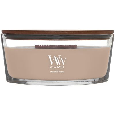 WoodWick Vonná sviečka loď Patchouli Creme 453,6 g WoodWick Vonná sviečka loď Patchouli Creme 453,6 g