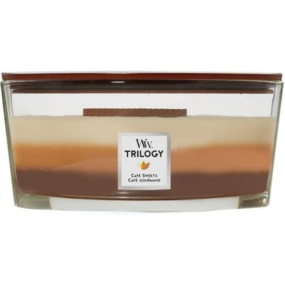 WoodWick Vonná sviečka loď Trilogy Cafe Sweets 453 g WoodWick Vonná sviečka loď Trilogy Cafe Sweets 453 g