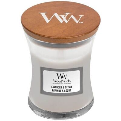 WoodWick Vonná sviečka váza Lavender & Cedar 85 g WoodWick Vonná sviečka váza Lavender & Cedar 85 g