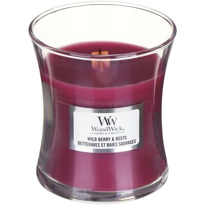 WoodWick Vonná sviečka váza malá Wild Berry & Beets 85 g WoodWick Vonná sviečka váza malá Wild Berry & Beets 85 g