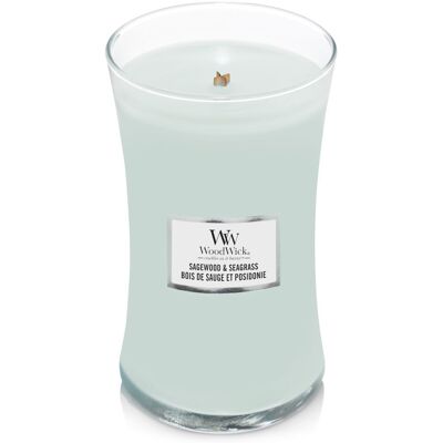 WoodWick Vonná sviečka váza Sagewood & Seagrass 609 g WoodWick Vonná sviečka váza Sagewood & Seagrass 609 g