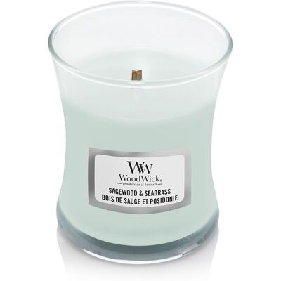 WoodWick Vonná sviečka váza Sagewood & Seagrass 85 g WoodWick Vonná sviečka váza Sagewood & Seagrass 85 g