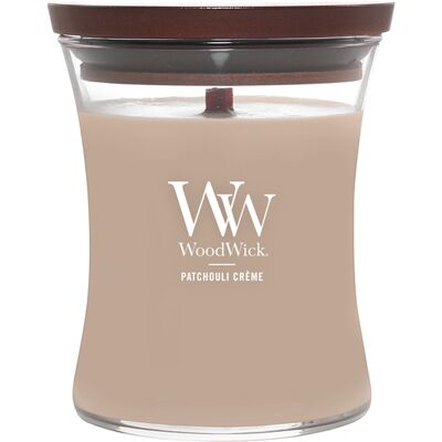 WoodWick Vonná sviečka váza stredná Patchouli Creme 275 g WoodWick Vonná sviečka váza stredná Patchouli Creme 275 g