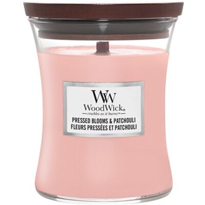WoodWick Vonná sviečka váza stredná Pressed Blooms & Patchouli 275 g WoodWick Vonná sviečka váza stredná Pressed Blooms & Patchouli 275 g
