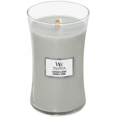 WoodWick Vonná sviečka váza veľká Lavender & Cedar 609,5 g WoodWick Vonná sviečka váza veľká Lavender & Cedar 609,5 g