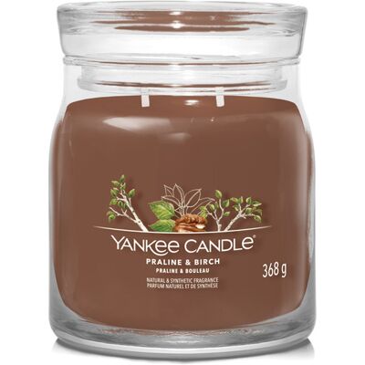 Yankee Candle Aromatická sviečka Signature sklo stredná Praline & Birch 368 g Yankee Candle Aromatická sviečka Signature sklo stredná Praline & Birch 368 g