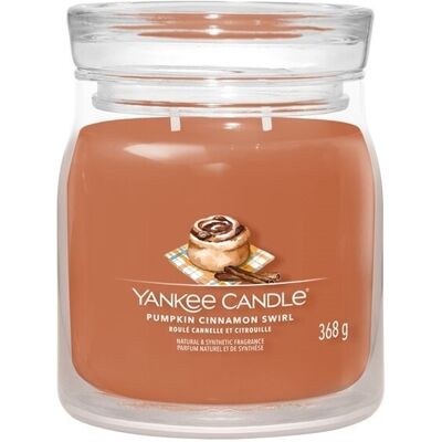 Yankee Candle Aromatická sviečka Signature sklo stredná Pumpkin Cinnamon Swirl 368 g Yankee Candle Aromatická sviečka Signature sklo stredná Pumpkin Cinnamon Swirl 368 g