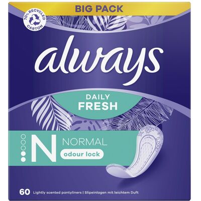 Always Slipové vložky Daily Fresh Normal 60 ks Always Slipové vložky Daily Fresh Normal 60 ks