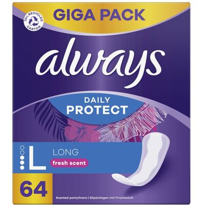 Always Slipové vložky Daily Protect Long Fresh Scent 64 ks Always Slipové vložky Daily Protect Long Fresh Scent 64 ks
