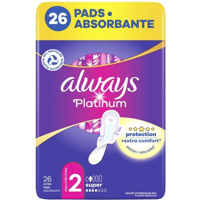 Always Hygienické vložky Ultra Platinum Super 26 ks Always Hygienické vložky Ultra Platinum Super 26 ks