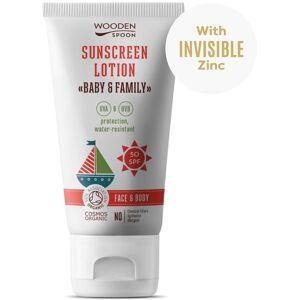 WoodenSpoon Opaľovacie telové mlieko Baby & Family SPF 50 150 ml WoodenSpoon Opaľovacie telové mlieko Baby & Family SPF 50 150 ml