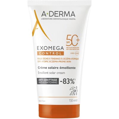 A-DERMA Emolienčný ochranný krém SPF 50+ Exomega Control (Emollient Solar Cream) 150 ml A-DERMA Emolienčný ochranný krém SPF 50+ Exomega Control (Emollient Solar Cream) 150 ml