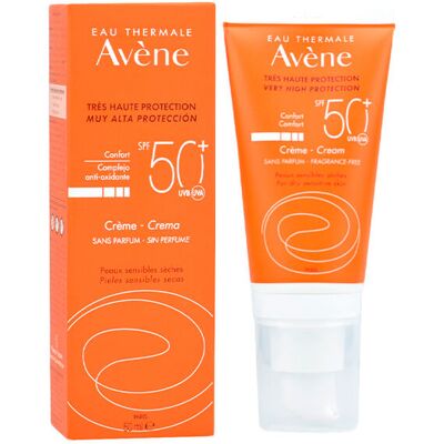Avène Ochranný pleťový krém pre suchú a citlivú pleť bez parfumácie SPF 50+ (Very High Protection Cream) 50 ml Avène Ochranný pleťový krém pre suchú a citlivú pleť bez parfumácie SPF 50+ (Very High Protection Cream) 50 ml