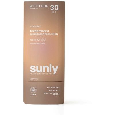 Attitude Tónovaná minerálna ochranná tyčinka na tvár a pery SPF 30 (Tinted Mineral Sunscreen Face Stick) 20 g Attitude Tónovaná minerálna ochranná tyčinka na tvár a pery SPF 30 (Tinted Mineral Sunscreen Face Stick) 20 g
