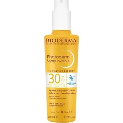 Bioderma Sprej na opaľovanie pre citlivú pokožku SPF 30 Photoderm (Invisible Spray) 200 ml Bioderma Sprej na opaľovanie pre citlivú pokožku SPF 30 Photoderm (Invisible Spray) 200 ml