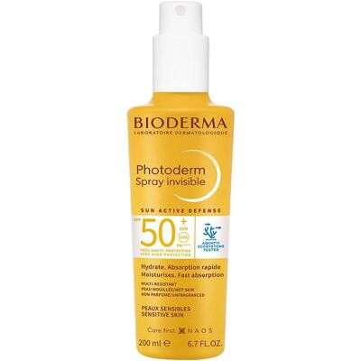 Bioderma Sprej na opaľovanie pre citlivú pokožku SPF 50+ Photoderm (Invisible Spray) 200 ml Bioderma Sprej na opaľovanie pre citlivú pokožku SPF 50+ Photoderm (Invisible Spray) 200 ml